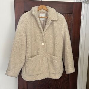 Madewell Cream Teddy Jacket